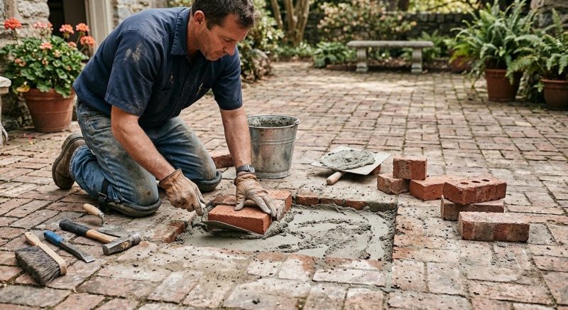 Brick Flatwork Repair in Brandon, FL