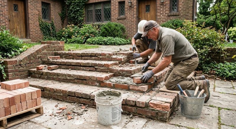Brick Stairs Repair in Plant City, FL