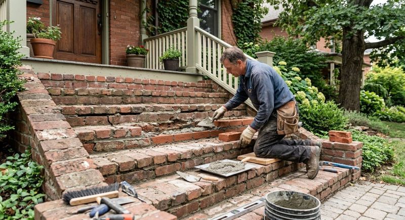 Brick Stairs Repair in Riverview, FL