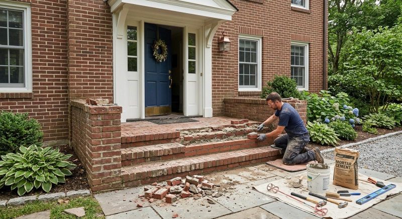 Brick Stoop Repair in Lakeland, FL