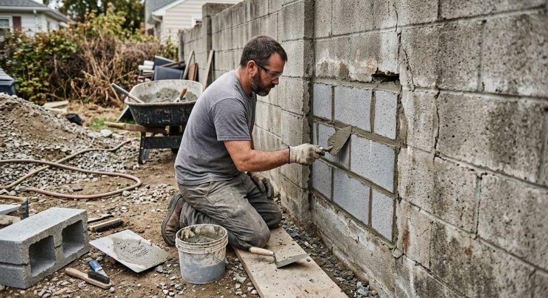 Cinder Block Wall Repair in Bartow, FL